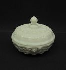 Westmoreland Milk Glass PANELED GRAPE 6 1/2 In CHOCOLATE BOX w/LID