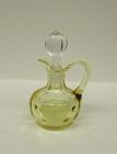 Heisey Sahara Yellow YEOMAN 4 Oz CRUET with CRYSTAL STOPPER