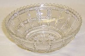 Imperial Crystal BEADED BLOCK 5 1/2 Inch ROUND BOWL