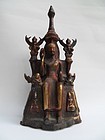 Bronze Thai altar piece - sitting Buddha figure