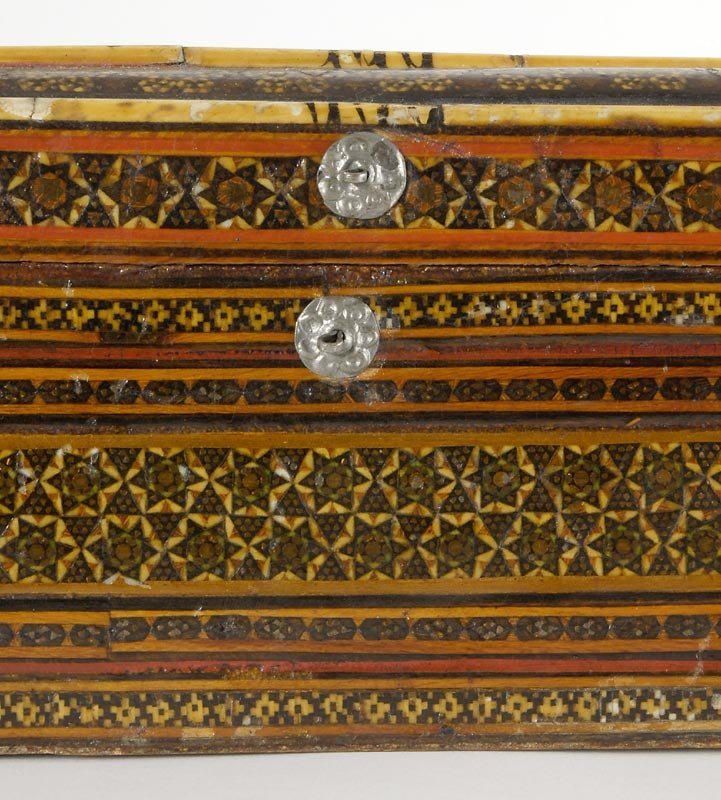 Antique Persian Vanity Case with Khatamkari Marquetry.