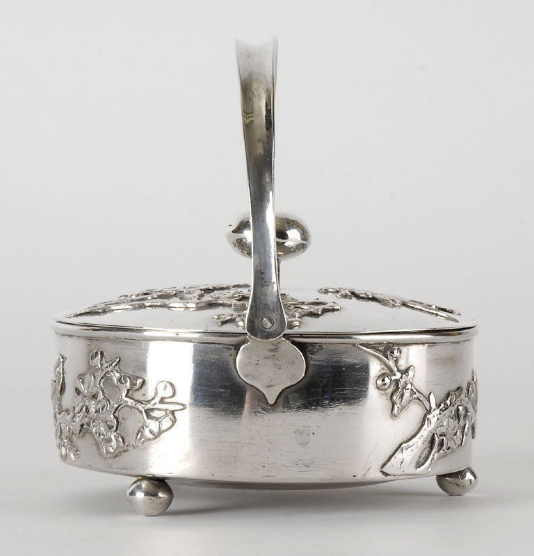 Chinese Export Silver Jam Jar - Sing Fat, early 20th C.