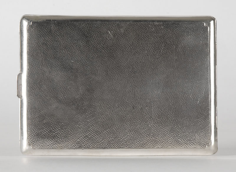 Chinese Export Silver Cigarette Case w. Bamboo, c. 1900
