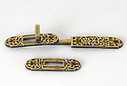 Tibetan Iron Buckle or Clasp with Gold, 18th / 19th C.