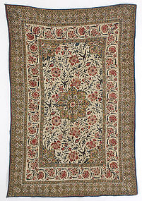 Antique Indian Kalamkari Quilted Textile Panel, 19th C.