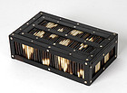 Anglo-Indian Ebony Porcupine Quill Box, c. 1900.