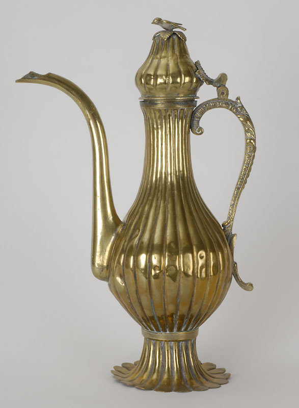 Large Ottoman Brass Ewer "Ibrik", Egypt 19th C.