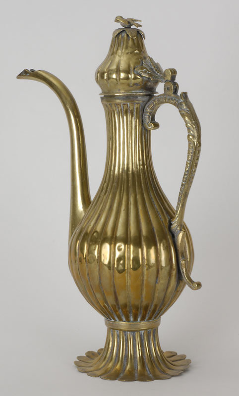 Large Ottoman Brass Ewer &quot;Ibrik&quot;, Egypt 19th C.