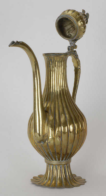 Large Ottoman Brass Ewer &quot;Ibrik&quot;, Egypt 19th C.