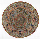 Persian Qalamkar Tray Cover with Arabic Inscriptions.