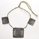 Multan Silver Enamel Champleve Amulet Necklace.