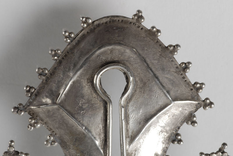 Old &quot;Mamuli&quot; Silver Earring or Pendant, Indonesia.
