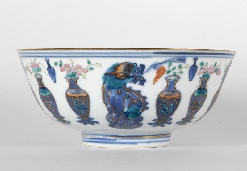 Chinese Doucai Porcelain Bowl with Guangxu Mark.