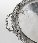An Ottoman Silver Repousse Tray, Turkey, 19th C.