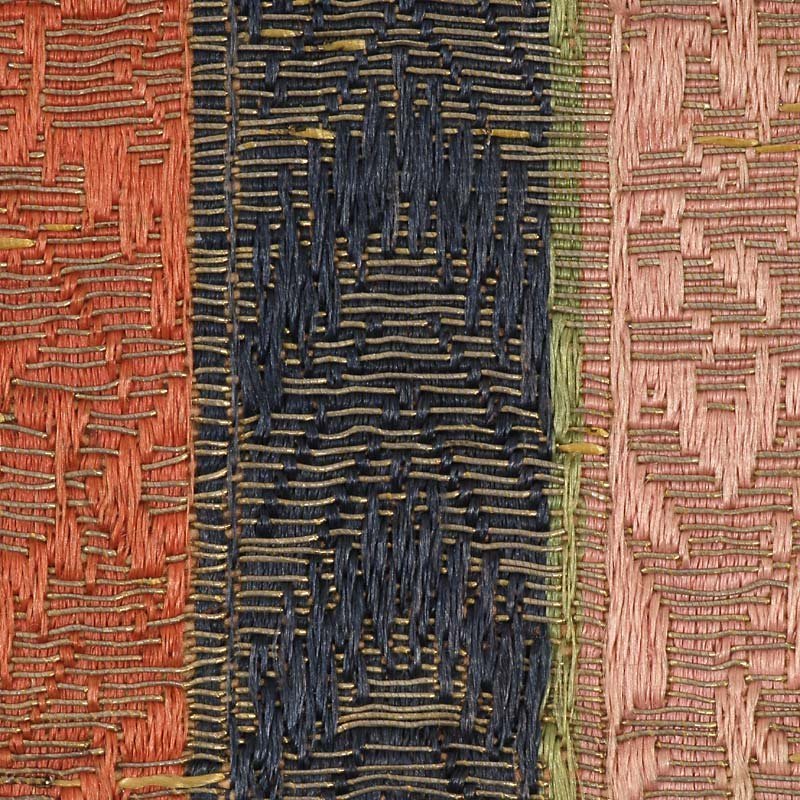 Two Persian Woven Silk Textile Fragments, 19th C.