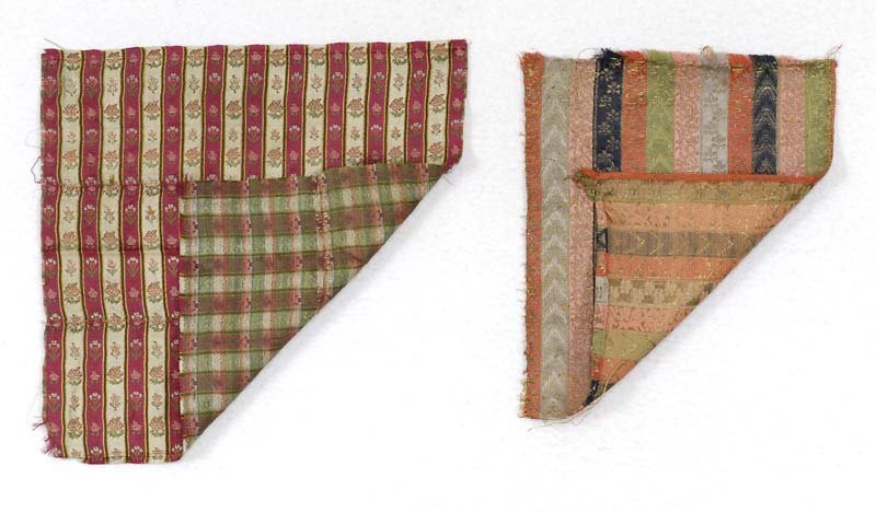 Two Persian Woven Silk Textile Fragments, 19th C.