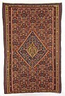 Antique Senneh Kilim Oriental Wool Rug, Persia.