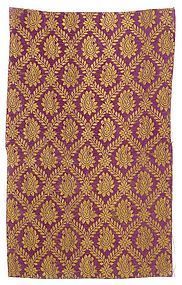 Persian Silk Brocade Textile Fragment, 18th/19th C.