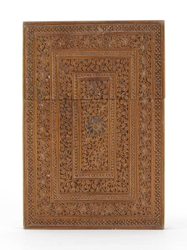 Anglo Indian or Persian Sandal Wood Card Case.