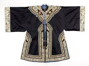 Antique Chinese Woman's Unofficial Informal Silk Robe.