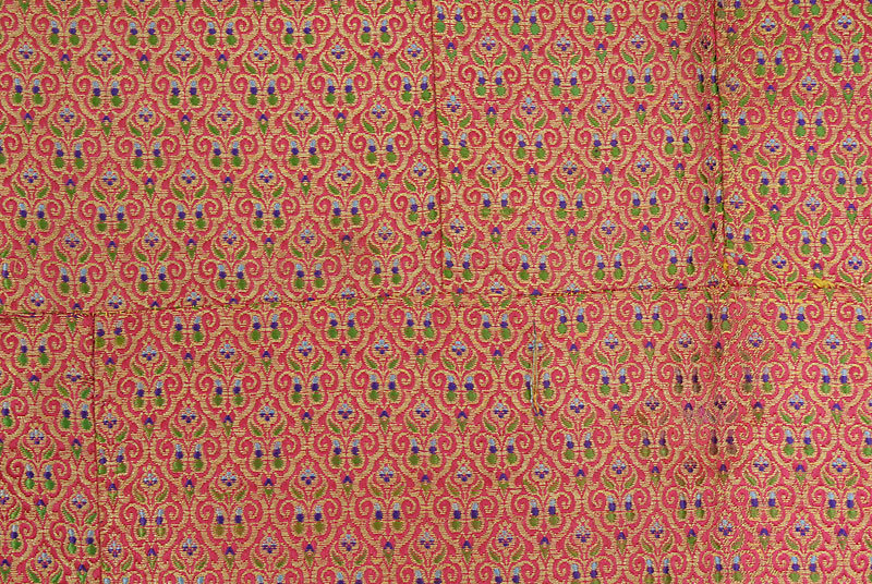 Large Persian Brocaded Textile Fragment, c. 1900.