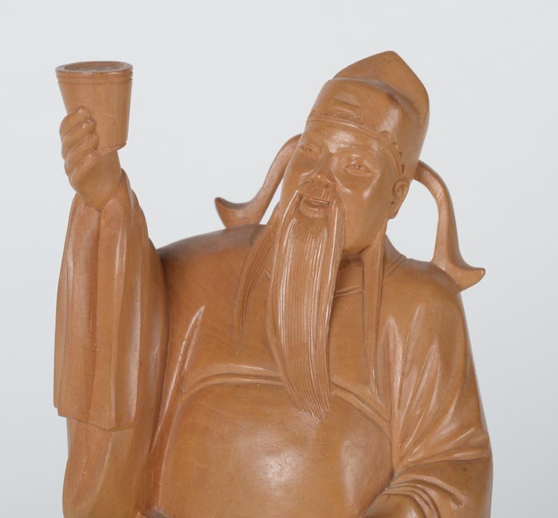 Vintage Chinese Carved Boxwood Figure Statue hotsell Chinese Antiques Standing Man 5.25