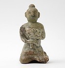 Thai Si Satchanalai "Mother & Child" Ceramic Figure, #1