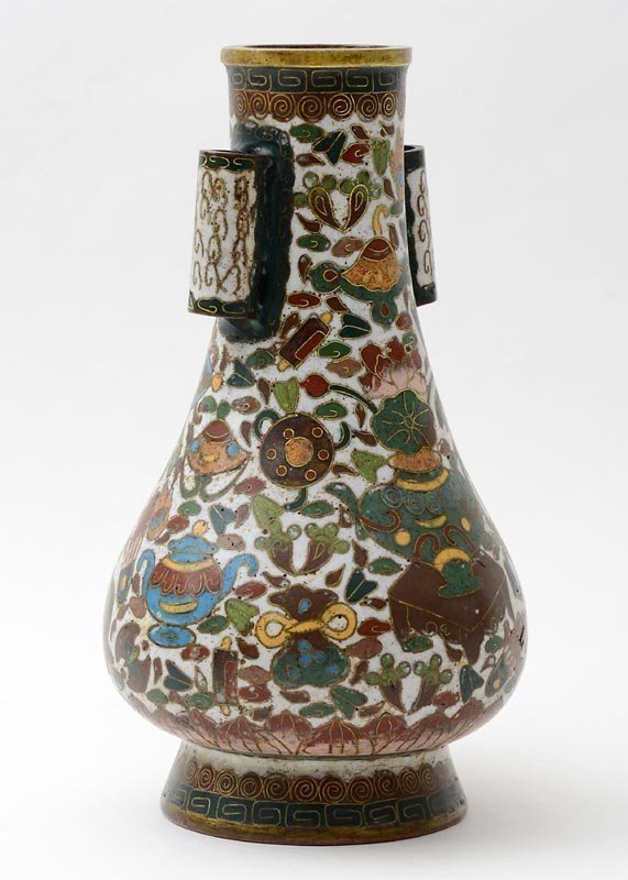 Japanese Cloisonne Enamel &quot;Arrow Toss&quot; Vase, 19th C.