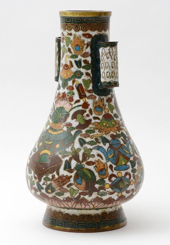 Japanese Cloisonne Enamel &quot;Arrow Toss&quot; Vase, 19th C.