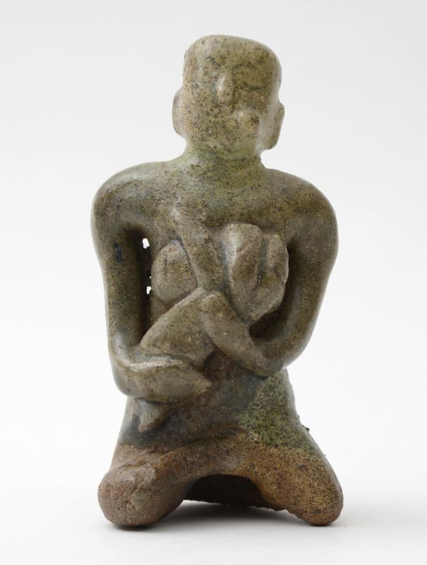 Thai Si Satchanalai "Mother & Child" Ceramic Figure, #2