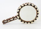 An Antique Ottoman Intarsia Hand Mirror w. Mother-of-Pearl.