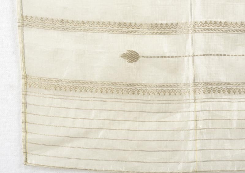 Antique Indian Gold Thread Silk Brocade Textile.