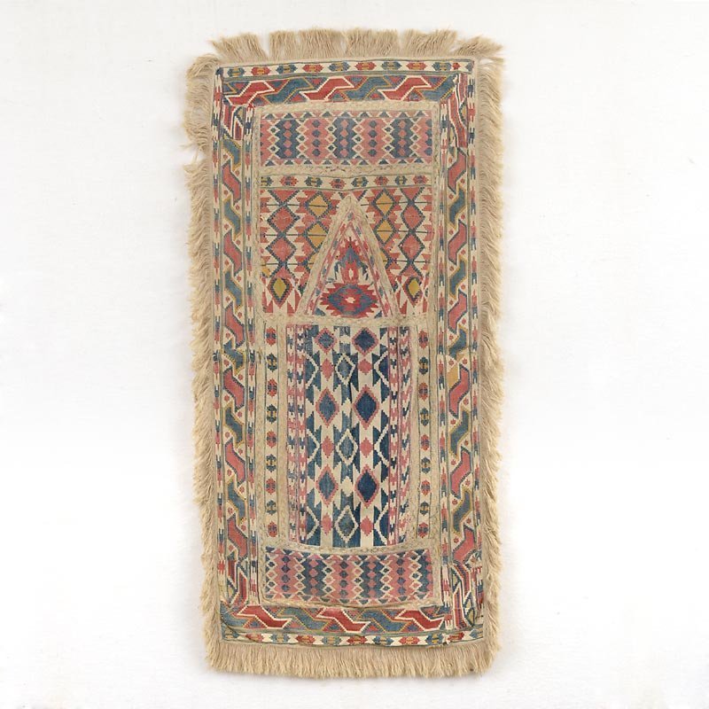 Antique Ottoman Empire Composite Tapestry Prayer Cloth Panel.