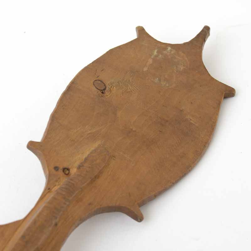 Large Persian Carved Wooden Sherbet Spoon, 19th C.