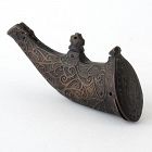 Antique Batak Powder Horn Sumatra Indonesia, Parpanggalahan # 1.