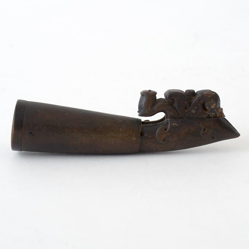 Antique Batak Powder Horn Sumatra Indonesia, Parpanggalahan # 2.