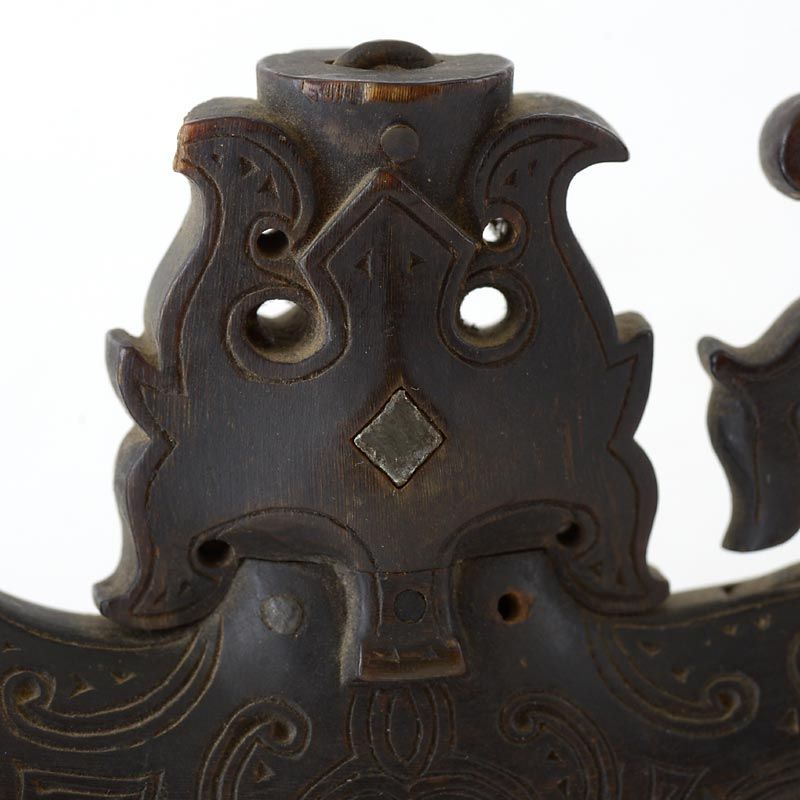 Antique Batak Powder Horn Sumatra Indonesia, Parpanggalahan # 3.