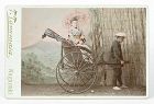 Japanese Hand-Colored Albumen Photograph Cabinet Card, 1890's.