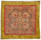Antique Indo-Persian Silk Embroidered Wool Cover in Kashmir Style.