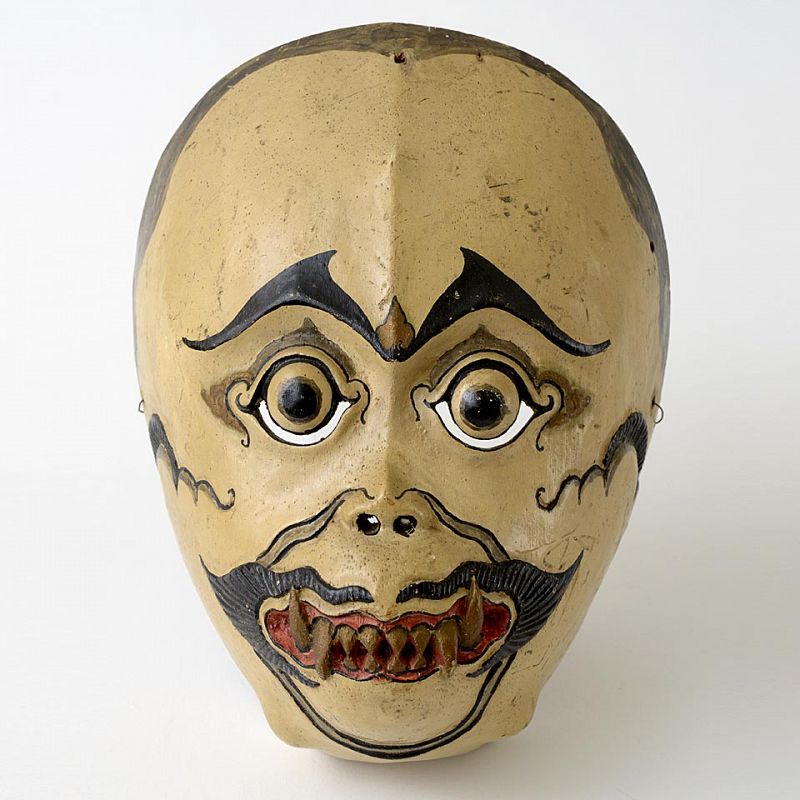 Javanese Wooden Hanuman Wayang Topeng Mask, c. 1920.