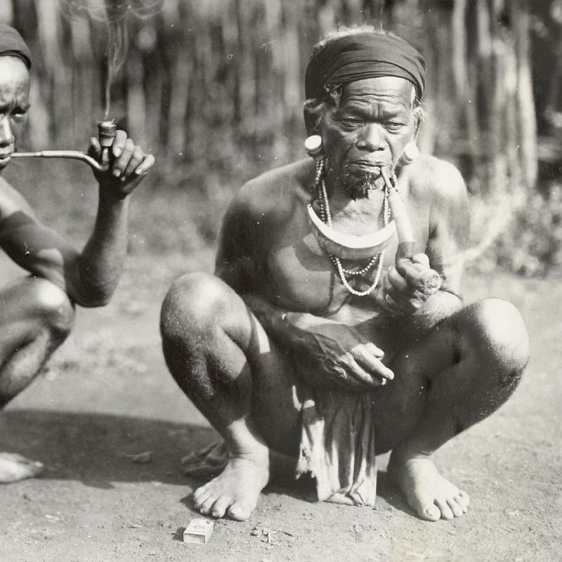 By Vietnamese Photographer Huong Ky:  Two Men Smoking, c. 1930