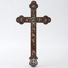 Hardwood Cross with Mother-of-Pearl Inlays, Vietnam or China 19th C.