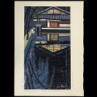 Junichiro Sekino - Limited Japanese Woodblock Print "Pond of Night"