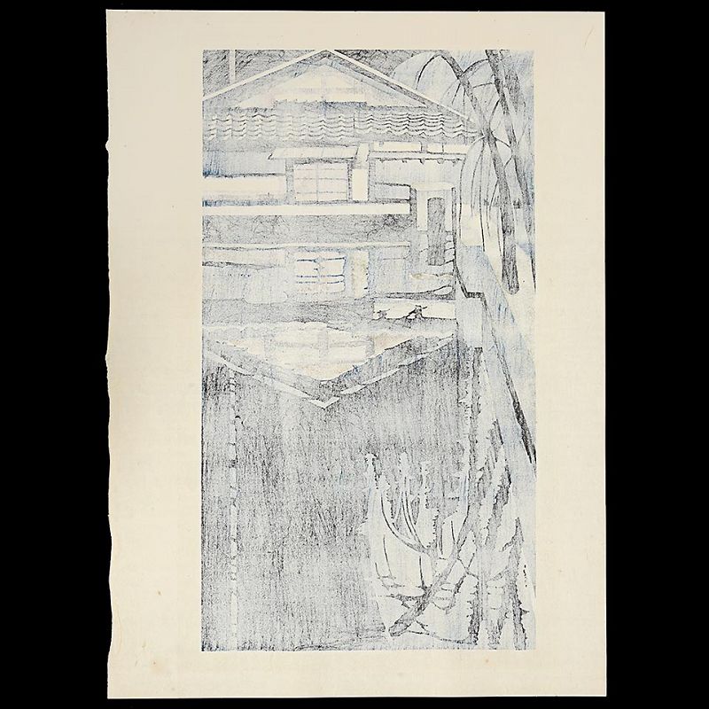 Junichiro Sekino - Limited Japanese Woodblock Print &quot;Pond of Night&quot;