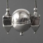 Antique Indian Silver Shiva Lingam Amulet Box Pendant with Chain.