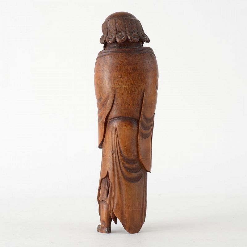 Large Antique Chinese Bamboo Carving of Immortal Li Tieguai, c. 1900.