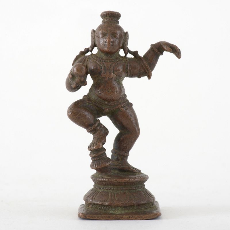 Miniature Bronze Statue Balakrishna c1900