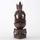 Old Balinese Woodcarving Statue of Lord Ganesha, c. 1940.