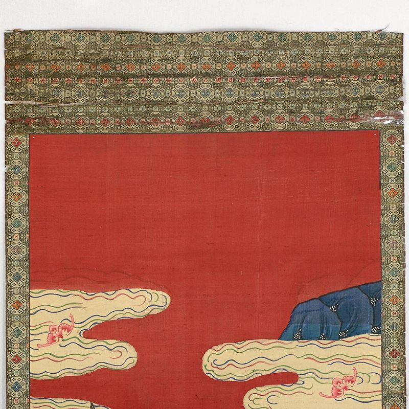 A Pair Chinese Silk Kesi Tapestry Scrolls with Daoist Pantheon, Qing.