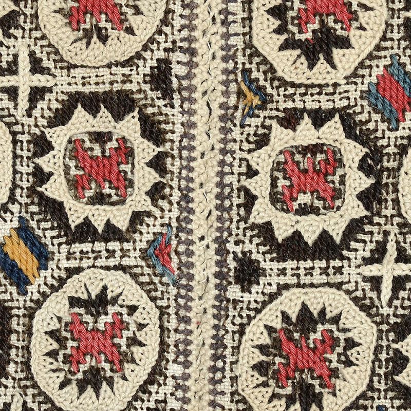 Portions of Antique Embroidered Balkan Linen Costume Dress.